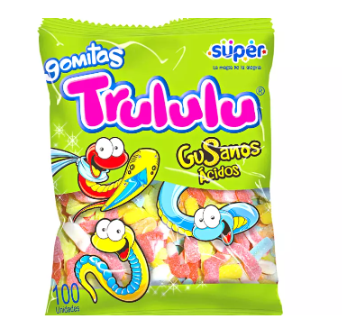 Trululu Gusanos Ácidos x 100 UND